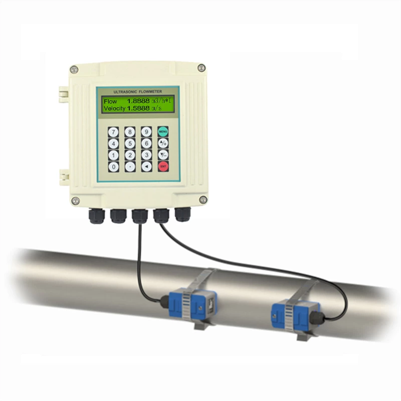 Wall mounted ultrasonic flow meter