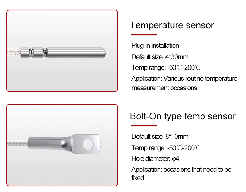 Cable thermocouple sensors B, E, J, K, N, R, S, T