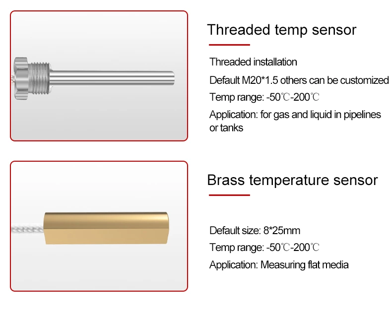 Cable thermocouple sensors B, E, J, K, N, R, S, T